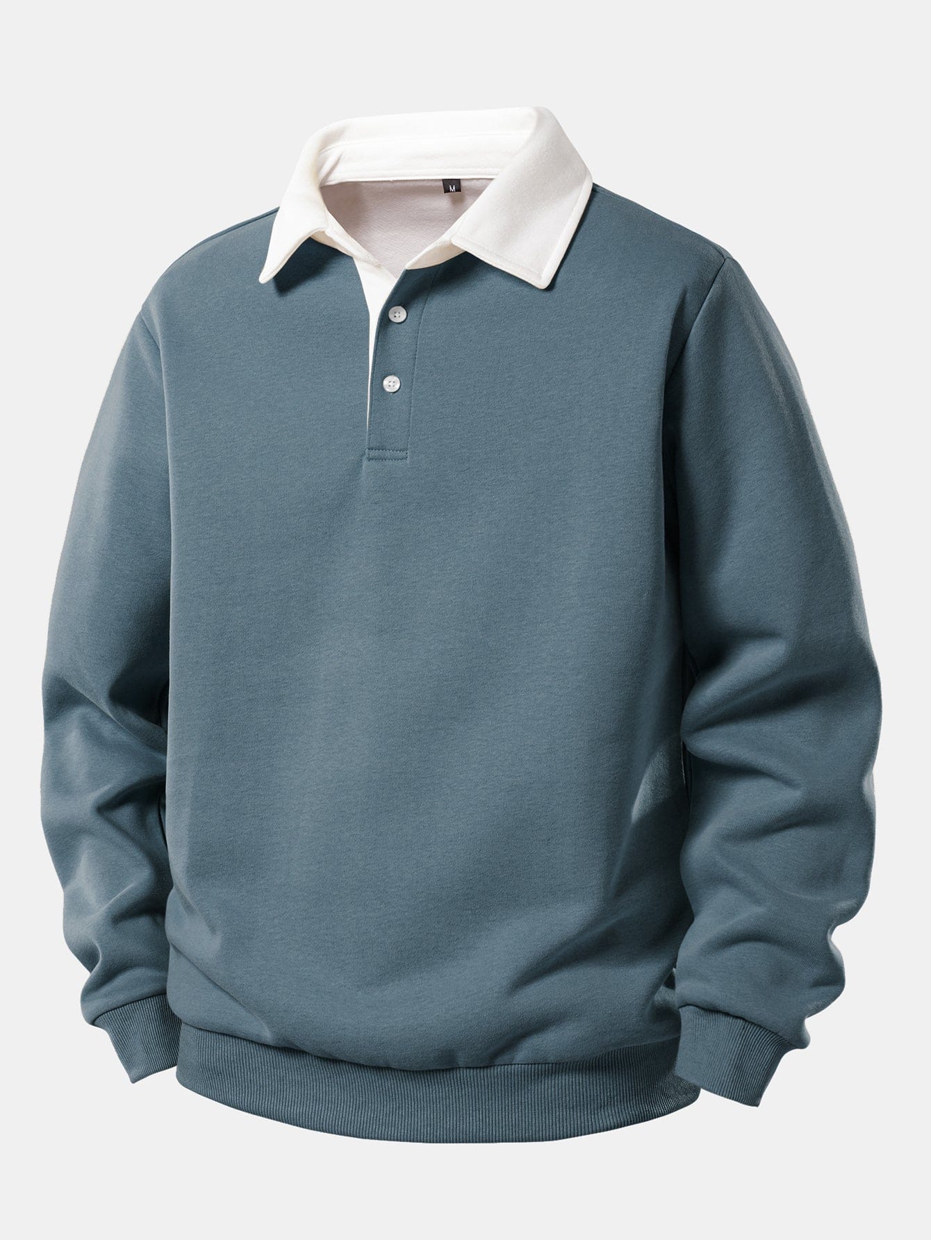 Velira Sweatshirts žalia / S Kontrasto polo apykaklės džemperis