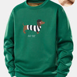 Velira Sweatshirts Žalia / S Prancūziško takso rašto Teddy fliso pamušalu megztinis