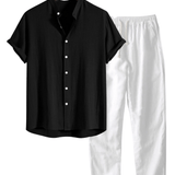 Velira Two Pieces Outfits Juoda / S Sidnėjaus lino komplektas